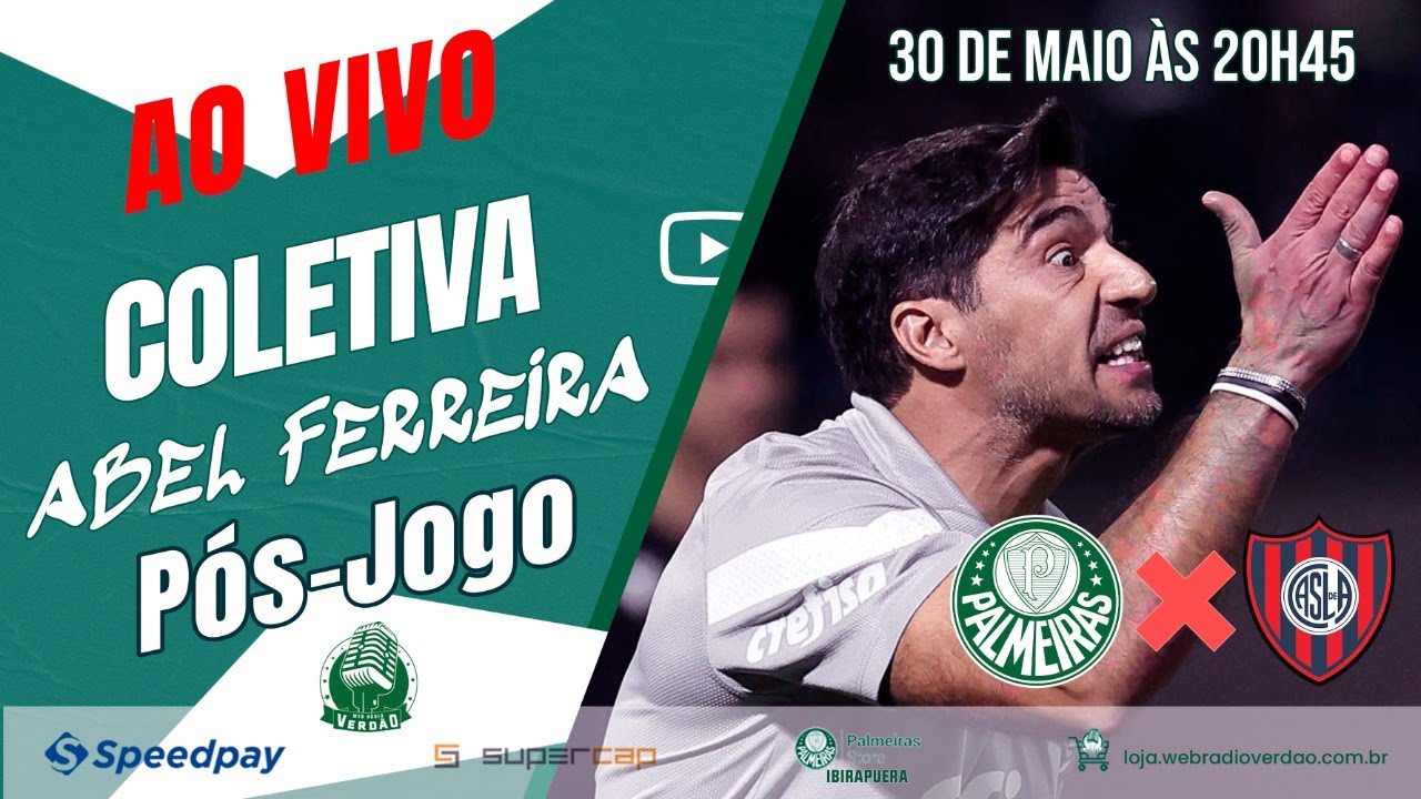 🔴 AO VIVO PÓSJOGO PALMEIRAS X SAN LORENZO COLETIVA ABEL FERREIRA