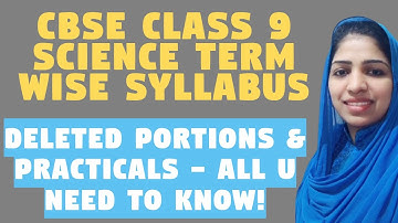 Class 9 Science Reduced Syllabus | term wise syllabus | cbse latest news | Class 9 Syllabus 2022