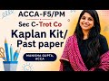 ACCA -F5/PM |Trot Co | Past Paper Question | Section C | | Manisha | Part -1