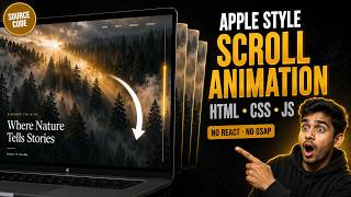 Apple Style Scroll Animation Website using HTML CSS JavaScript | Final Year Project with Source Code