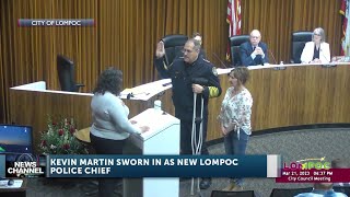 Kevin Martin sworn in as new Lompoc Police Chief in Tuesday city council meeting