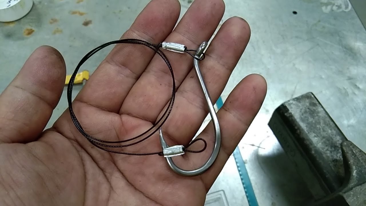 stainless steel leader crimping trick fishing rig YouTube