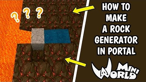 Cara Membuat Rock Generator Di Dalam Portal | Mini World: Block Art Tutorial