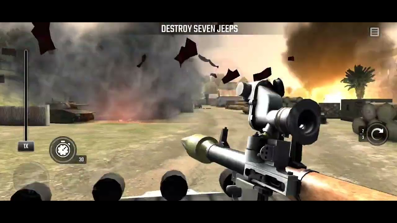 War Sniper Z17 Mission 26 High Stakes Destroy Seven Jeeps - YouTube