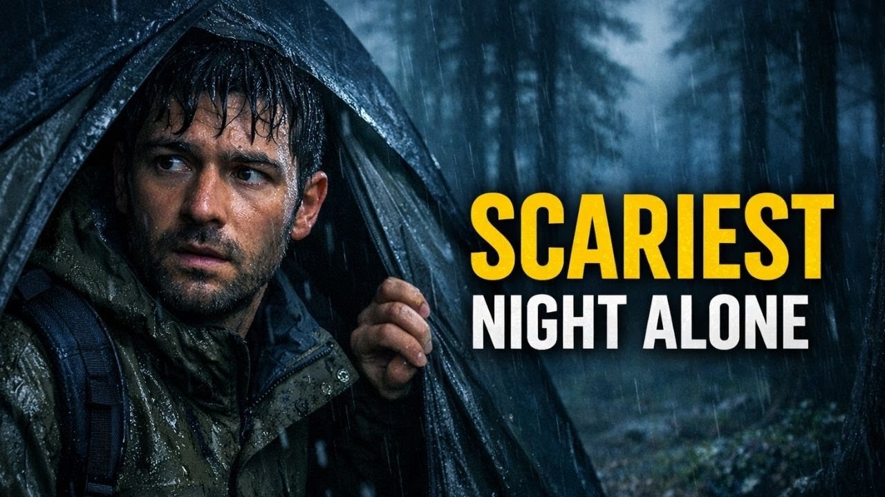 (“Solo Camping in the Forest During Non-Stop Rain (Scary Night)”)