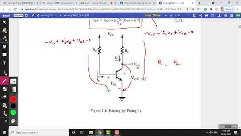 Analog Circuits (Module 1) : BJT Biasing, Biasing by Fixing Base Emitter Voltage and Base Current