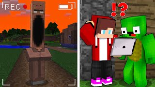 JJ and Mikey Watch Scary VILLAGER on The Cameras !?