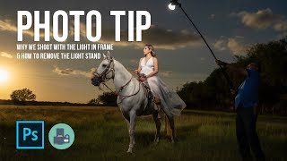 Photo Tip - Why we shoot with the light in frame & how to remove the light stand screenshot 3