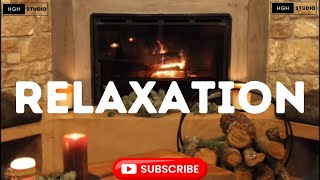 🎄😍Fireside Serenity🎄😍A Musical Christmas Tree Experience🎄 relaxing music for stress relief 🤩