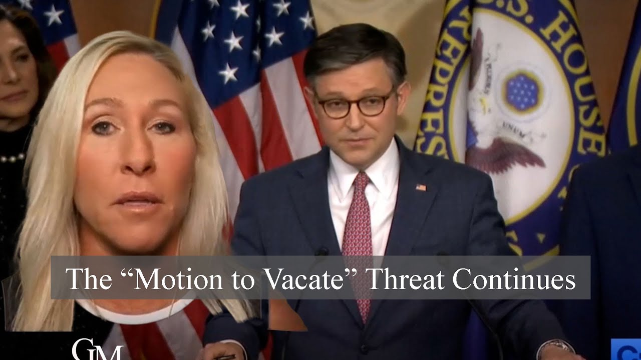 Greene's Motion to "Vacate the Chair" Hangs over Speaker Johnson - YouTube