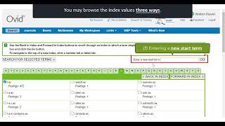 Ovid Help: Search Fields Mode