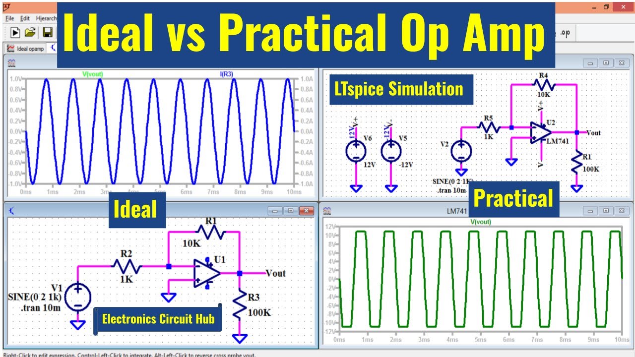 comparing-ideal-and-practical-op-amp-behaviors-using-ltspice-youtube