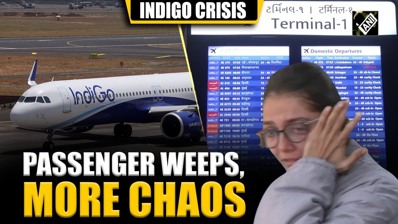Пассажиры плачут в аэропорту Ахмадабада: отмены рейсов IndiGo снова привели к длинным очередям