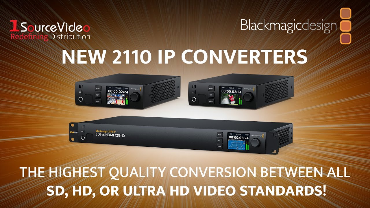 Blackmagic Design SMPTE-2110 IP Converters – 2110 IP SDI to HDMI 12G-10