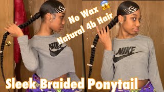 Sleek Braided Ponytail | No Wax Step By Step