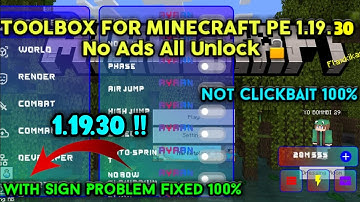 Toolbox For 1.19.30 Mcpe Sign In Fixed |  No Ads | Sign In Fixed in 1.19+ Toolbox
