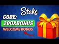 OFFICIAL CODE: 200XBONUS | Stake Welcome Bonus Explained 🎁