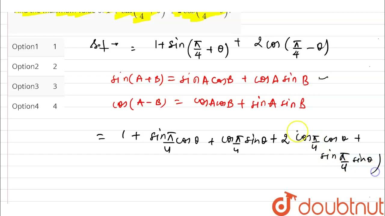 find-the-maximum-value-of-1-sin-pi-4-theta-2cos-pi-4-theta-11