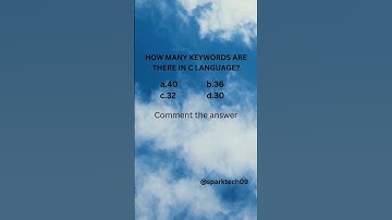 Keywords in c #shorts