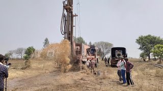 borewell drilling 100% 10 Hp water || 210 फीट में आया 10hp पानी || amazing borewell water source