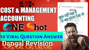 🔥Top viral Question Answer Cost & Management Accounting. LNMU B.com Part 3 Exam 2025