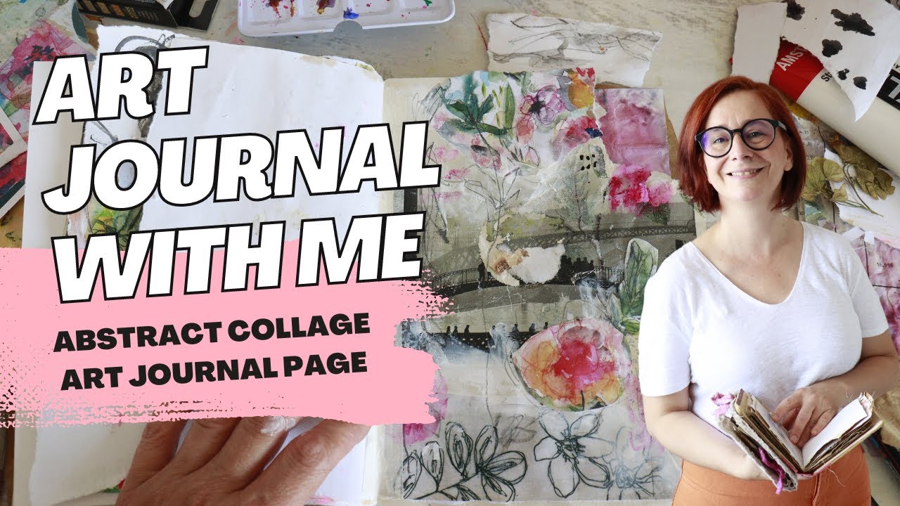 How to make an abstract mixed media art journal page - Abstract ...