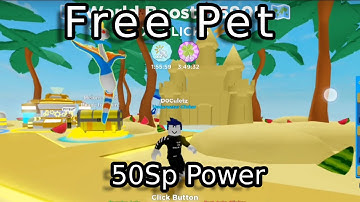 How to get *FREE* 50Sp Power Pet in Clicker Simulator