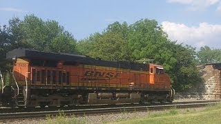 BNSF 7438 Leads a Very Short Stack Train
