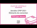 Annales cpip 2021  culture gnrale