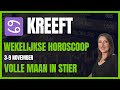 ♋ Kreeft Wekelijkse horoscoop 3-9 november
