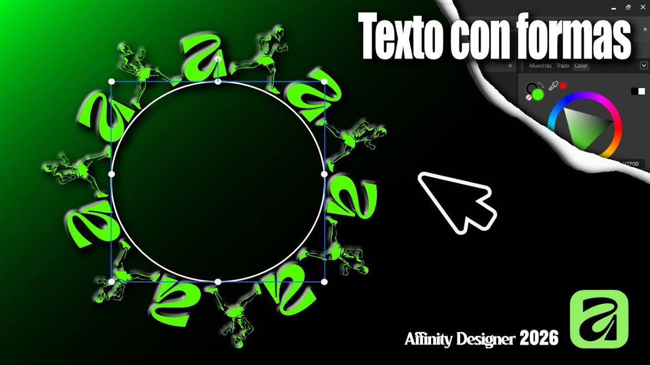 Как создать художественный текст с помощью фигур в Affinity Designer 2026 | Пошаговое руководство