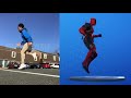 All 333 fortnite dances vs real life 100 in sync springy paws claws bold sta