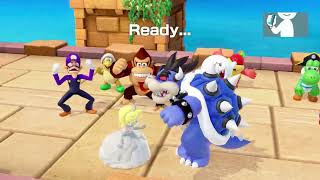 Super Mario Party Get Over It Funny Minigames  Peach vs Dark Bowser vs Mario vs Luigi (Master Cpu)