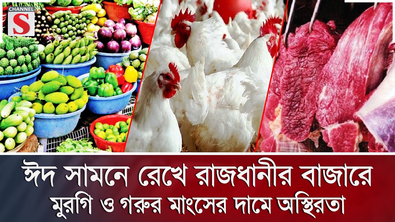 ঈদ সামনে রেখে রাজধানীর বাজারে মুরগি ও গরুর মাংসের দামে অস্থিরতা | Channel S News