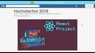 Hacktoberfest 2018 | Learn React Web Developerment
