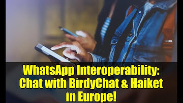 WhatsApp Interoperability: Chat with BirdyChat & Haiket in Europe!