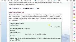 CLASS 9 -UNIT 4 WORD PROCESSING -PART 2