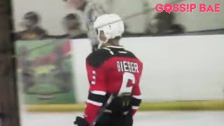 Selena Gomez Watches Justin Bieber Play Hockey