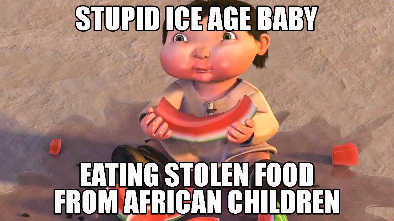 stupid, ice, age, baby, ice age baby meme, ice age baby dies, ice...