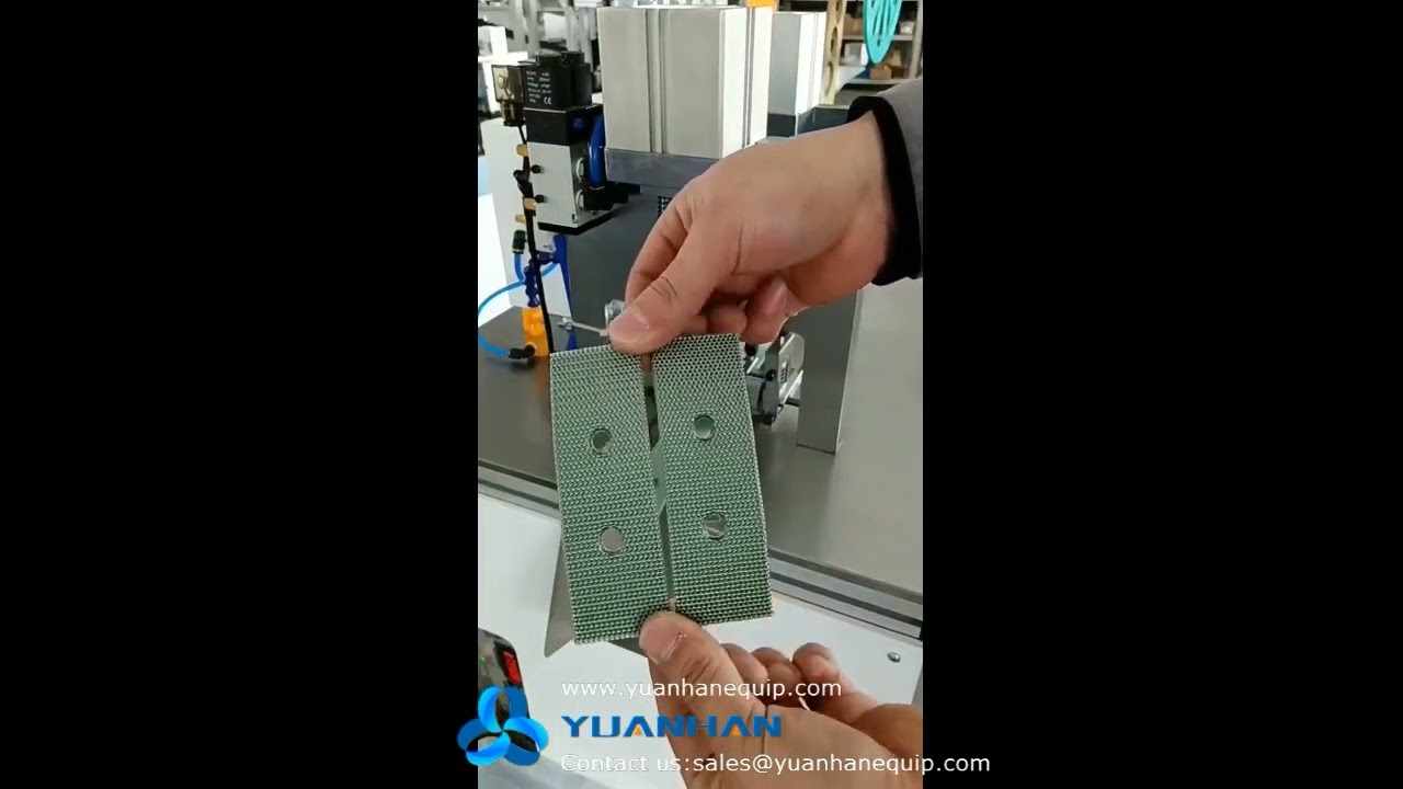 PVC coated webbing cutting and hole punching machine - Yuanhan