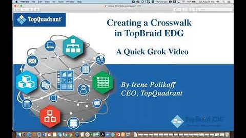 Quick Grok Video: Creating a Crosswalk in TopBraid EDG