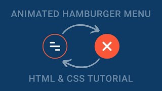 How To Create A Website Hamburger Menu Icon Using HTML And CSS | Animated CSS Hamburger Menu
