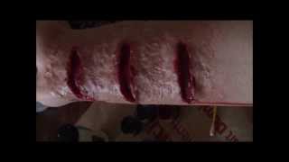 Triple Slit Wrist Wound Makeup Test