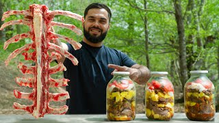 Yummy Homemade beef Stew in glass Jars! Wild Life in the village