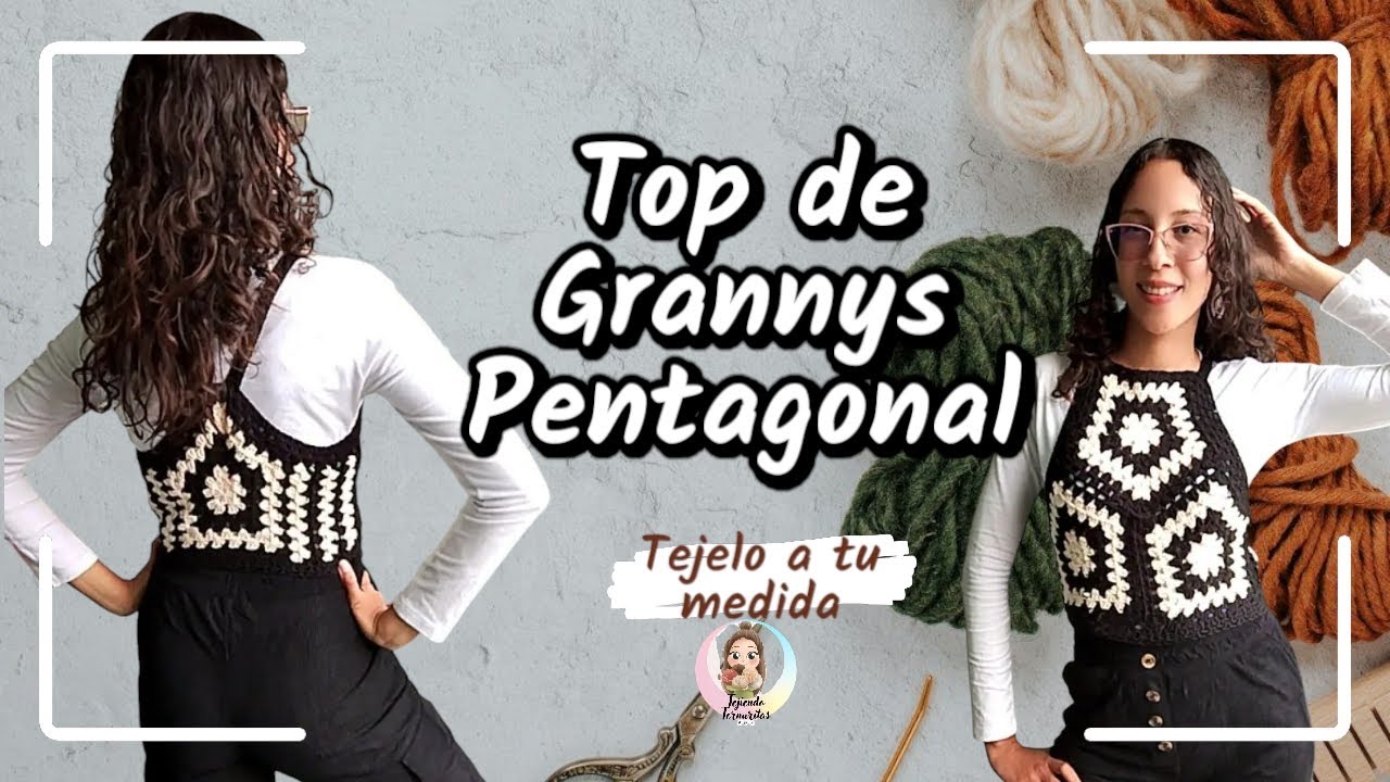 Top de Grannys tejido a crochet 🧶