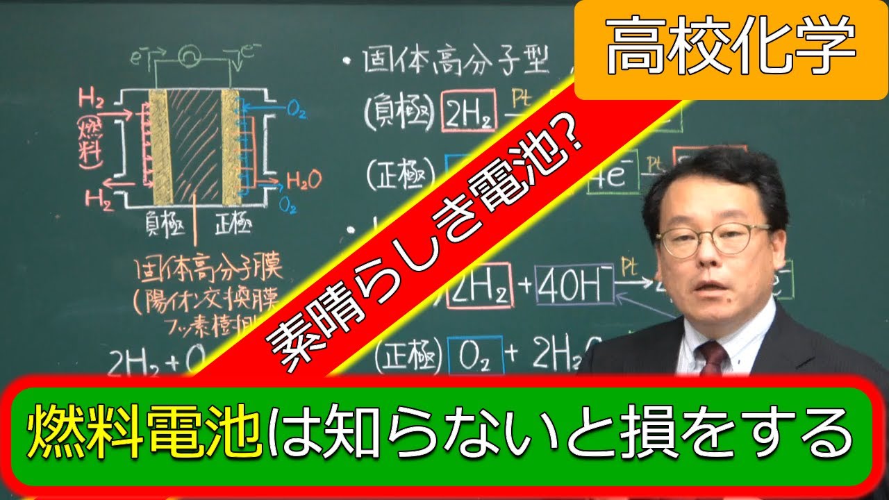燃料電池　わかりやすい　仕組み　原理　イオン式　覚え方　高校化学　エンジョイケミストリー　121104