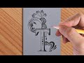 Making a beautiful and simple letter tattoo drawing with pencil  simple drawing