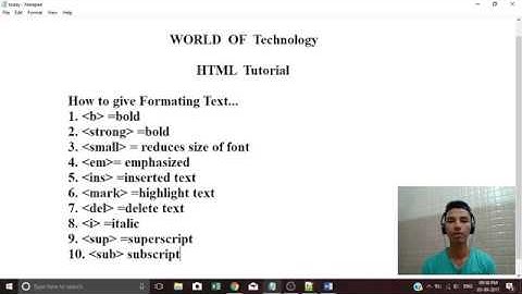 Lecture: 4 Font Formatting in HTML.