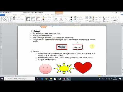 MS Word - grafički oblici (prikazi)
