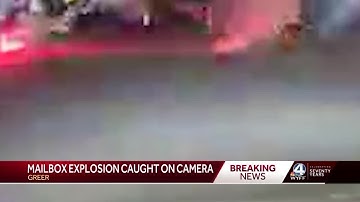 Video shows person drive off seconds before explosion damages South Carolina mailboxes